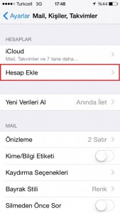 Iphone pop3 mail kurulumu